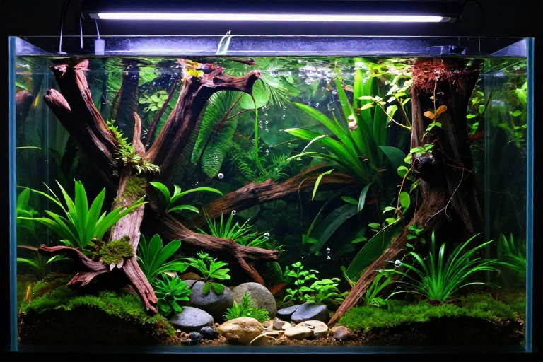 20 Gallon Long Jungle High Tech Setup Aquascape