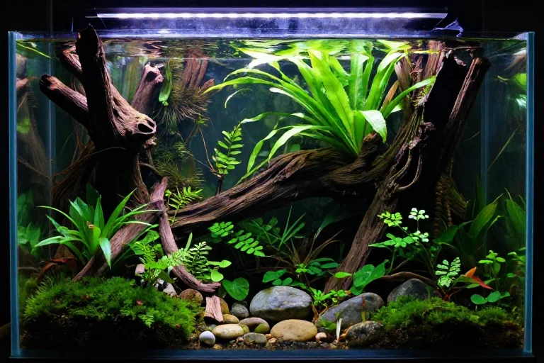 Low-Tech Planted Tank aquascape example